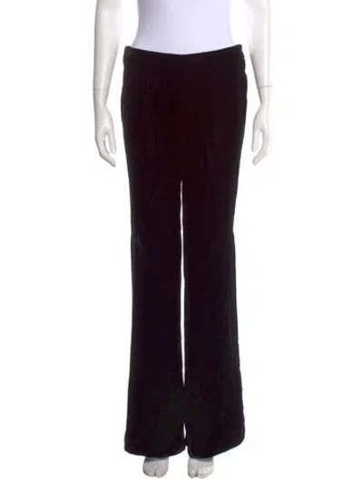 Pre-owned Tory Burch Straight Leg Pants In Black