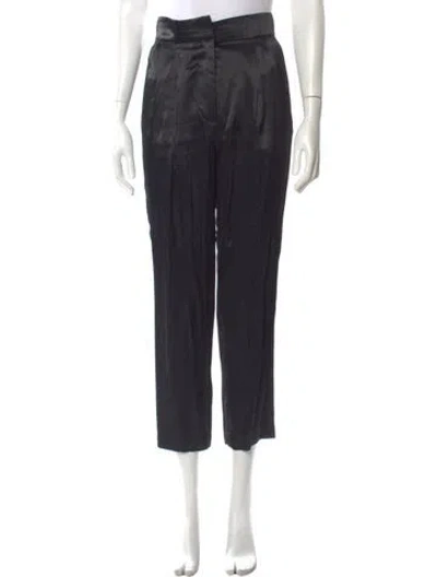 Pre-owned Tory Burch Straight Leg Pants In Black