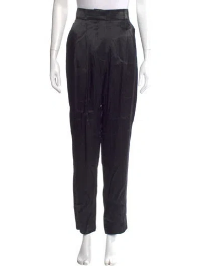 Pre-owned Tory Burch Straight Leg Pants In Black