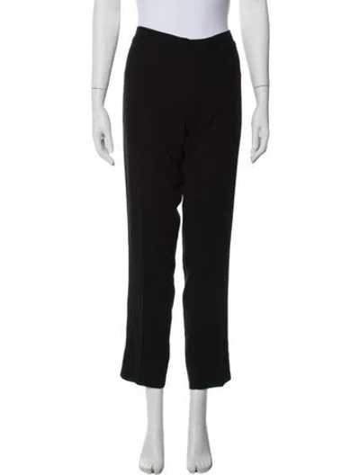 Pre-owned Tory Burch Straight Leg Pants In Black
