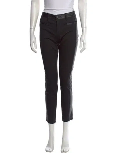Pre-owned Tory Burch Straight Leg Pants In Black