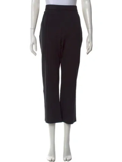 Pre-owned Tory Burch Straight Leg Pants In Black