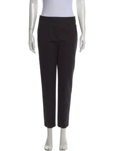 Pre-owned Tory Burch Straight Leg Pants In Black