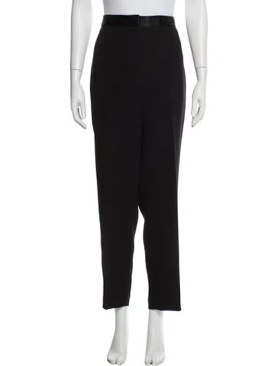 Pre-owned Tory Burch Straight Leg Pants In Black