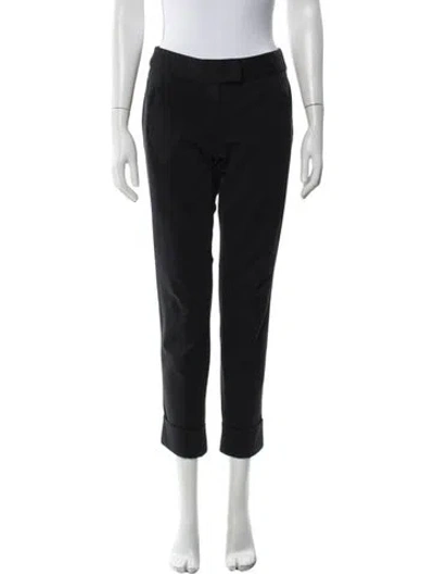 Pre-owned Tory Burch Straight Leg Pants In Black
