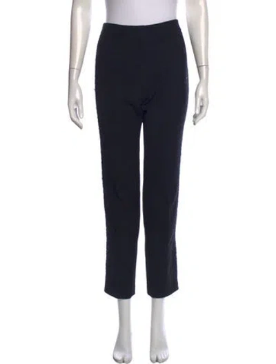 Pre-owned Tory Burch Straight Leg Pants In Black