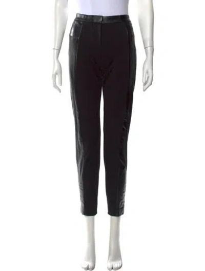 Pre-owned Tory Burch Straight Leg Pants In Black