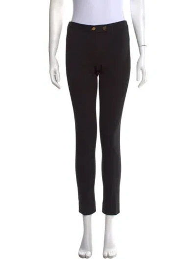 Pre-owned Tory Burch Straight Leg Pants In Black