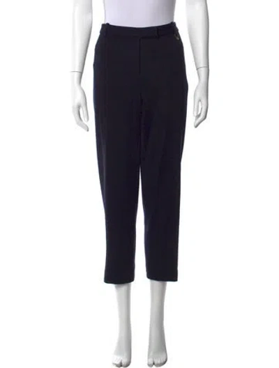 Pre-owned Tory Burch Straight Leg Pants In Black