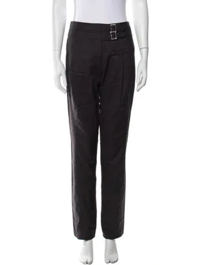 Pre-owned Tory Burch Straight Leg Pants In Black