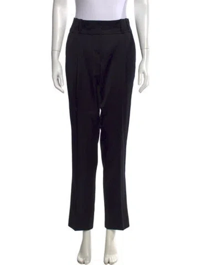 Pre-owned Tory Burch Straight Leg Pants In Black
