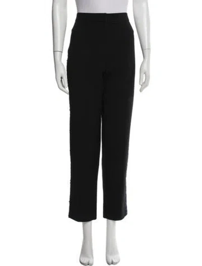 Pre-owned Tory Burch Straight Leg Pants In Black