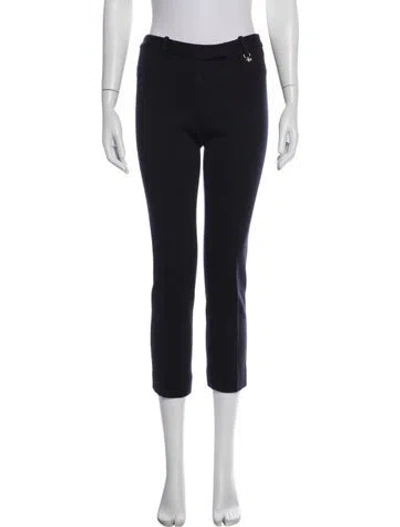 Pre-owned Tory Burch Straight Leg Pants In Black