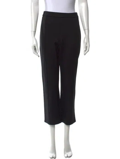 Pre-owned Tory Burch Straight Leg Pants In Black