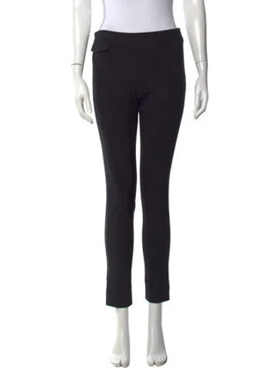 Pre-owned Tory Burch Straight Leg Pants In Black