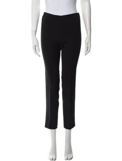 Pre-owned Tory Burch Straight Leg Pants In Black