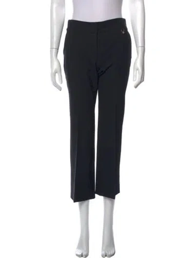 Pre-owned Tory Burch Straight Leg Pants In Black
