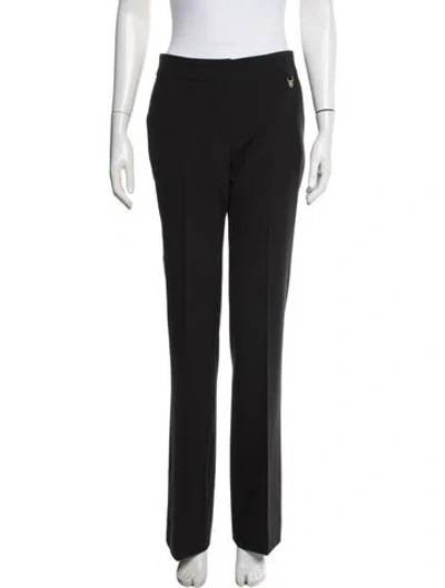 Pre-owned Tory Burch Straight Leg Pants In Black