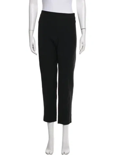 Pre-owned Tory Burch Straight Leg Pants In Black