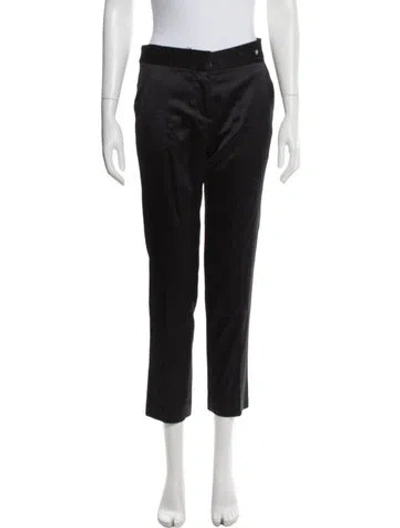 Pre-owned Tory Burch Straight Leg Pants In Black
