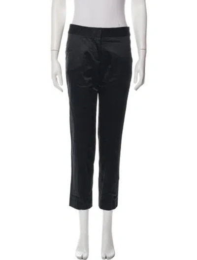 Pre-owned Tory Burch Straight Leg Pants In Black