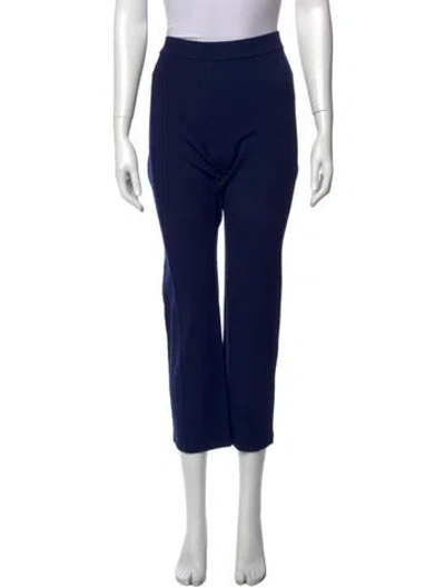 Pre-owned Tory Burch Straight Leg Pants In Blue