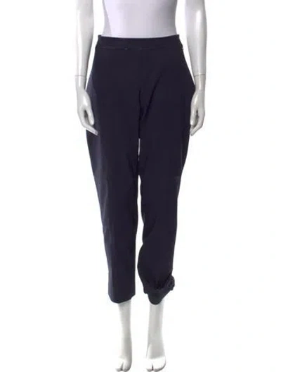 Pre-owned Tory Burch Straight Leg Pants In Blue