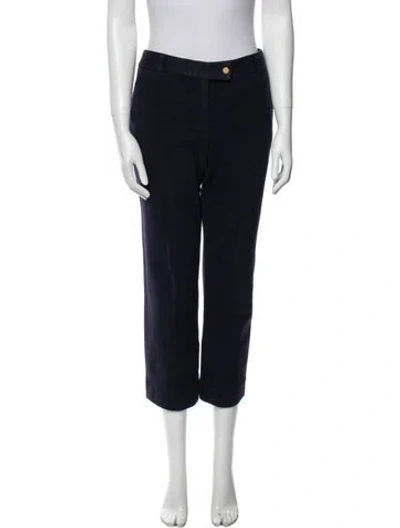 Pre-owned Tory Burch Straight Leg Pants In Blue