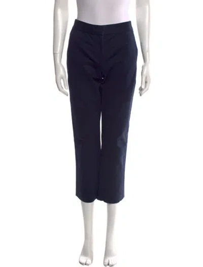 Pre-owned Tory Burch Straight Leg Pants In Blue