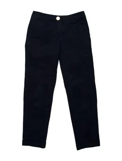 Pre-owned Tory Burch Straight Leg Pants In Blue