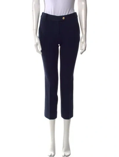 Pre-owned Tory Burch Straight Leg Pants In Blue