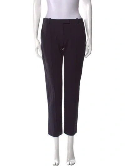 Pre-owned Tory Burch Straight Leg Pants In Blue