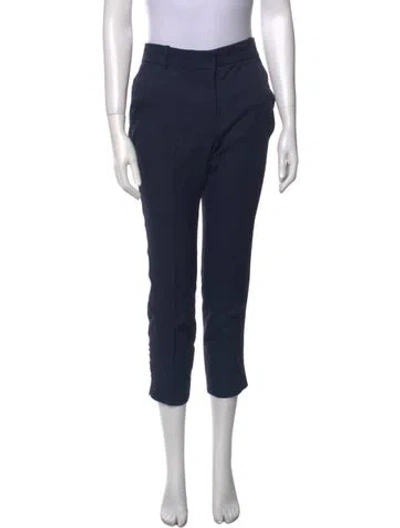 Pre-owned Tory Burch Straight Leg Pants In Blue