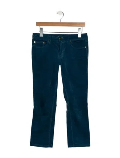 Pre-owned Tory Burch Straight Leg Pants In Blue