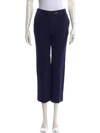 Pre-owned Tory Burch Straight Leg Pants In Blue