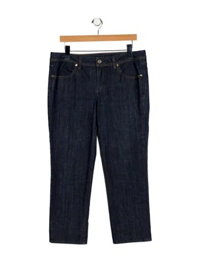 Pre-owned Tory Burch Straight Leg Pants In Blue