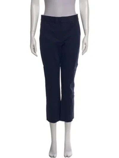 Pre-owned Tory Burch Straight Leg Pants In Blue