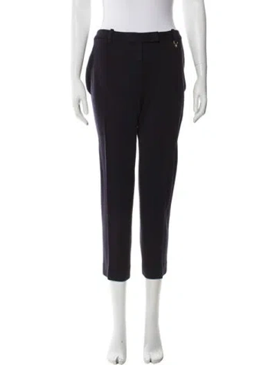 Pre-owned Tory Burch Straight Leg Pants In Blue