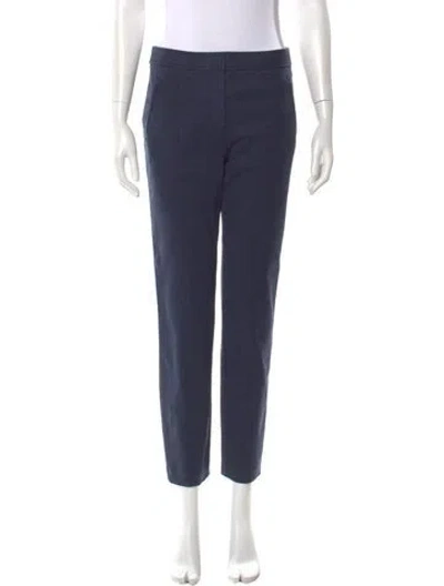 Pre-owned Tory Burch Straight Leg Pants In Blue
