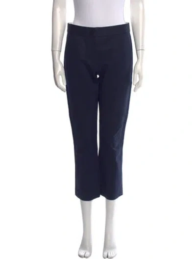 Pre-owned Tory Burch Straight Leg Pants In Blue