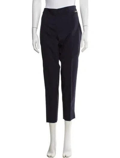 Pre-owned Tory Burch Straight Leg Pants In Blue