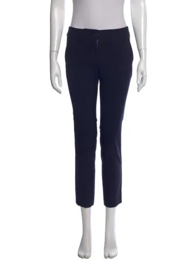 Pre-owned Tory Burch Straight Leg Pants In Blue
