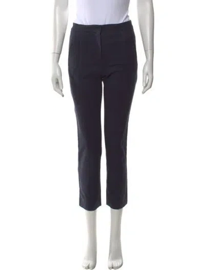 Pre-owned Tory Burch Straight Leg Pants In Blue