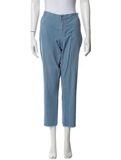 Pre-owned Tory Burch Straight Leg Pants In Blue