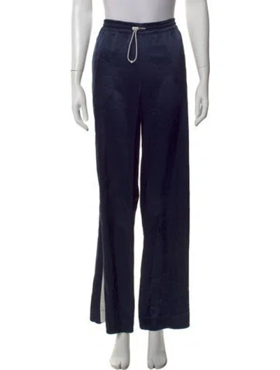 Pre-owned Tory Burch Straight Leg Pants In Blue