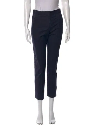 Pre-owned Tory Burch Straight Leg Pants In Blue
