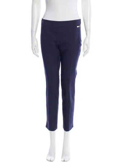 Pre-owned Tory Burch Straight Leg Pants In Blue