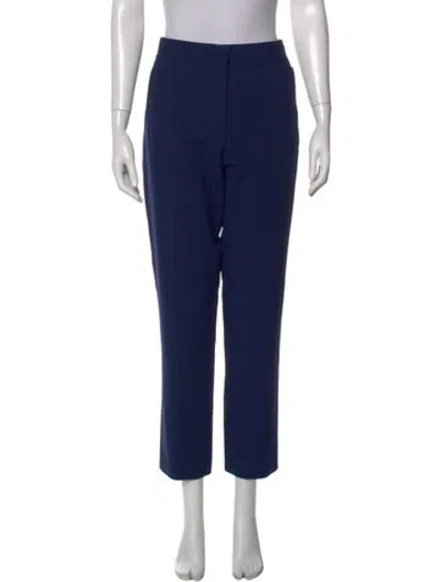 Pre-owned Tory Burch Straight Leg Pants In Blue