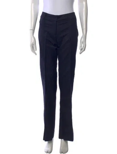 Pre-owned Tory Burch Straight Leg Pants In Blue