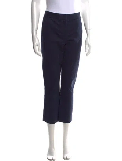 Pre-owned Tory Burch Straight Leg Pants In Blue
